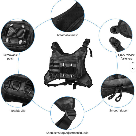 Casual Personality Men's Vest Sports Chest Bag