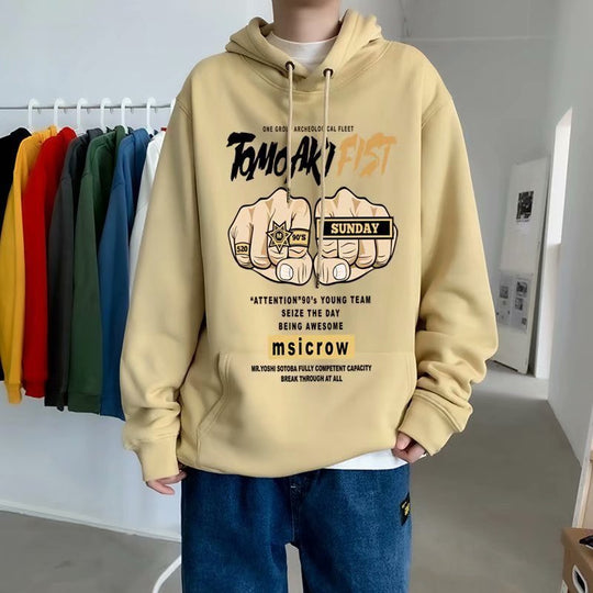 Polar fleece hooded sweatshirt