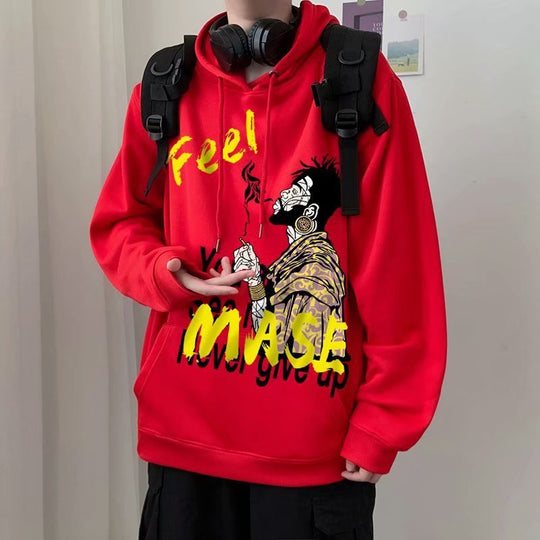 Polar fleece hooded sweatshirt