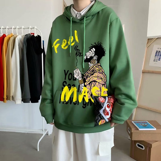 Polar fleece hooded sweatshirt