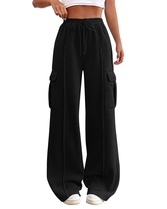 Women's Drawstring Elastic Waist Tooling Sweatpants Drawstring