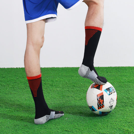 Striped non-slip sports football socks