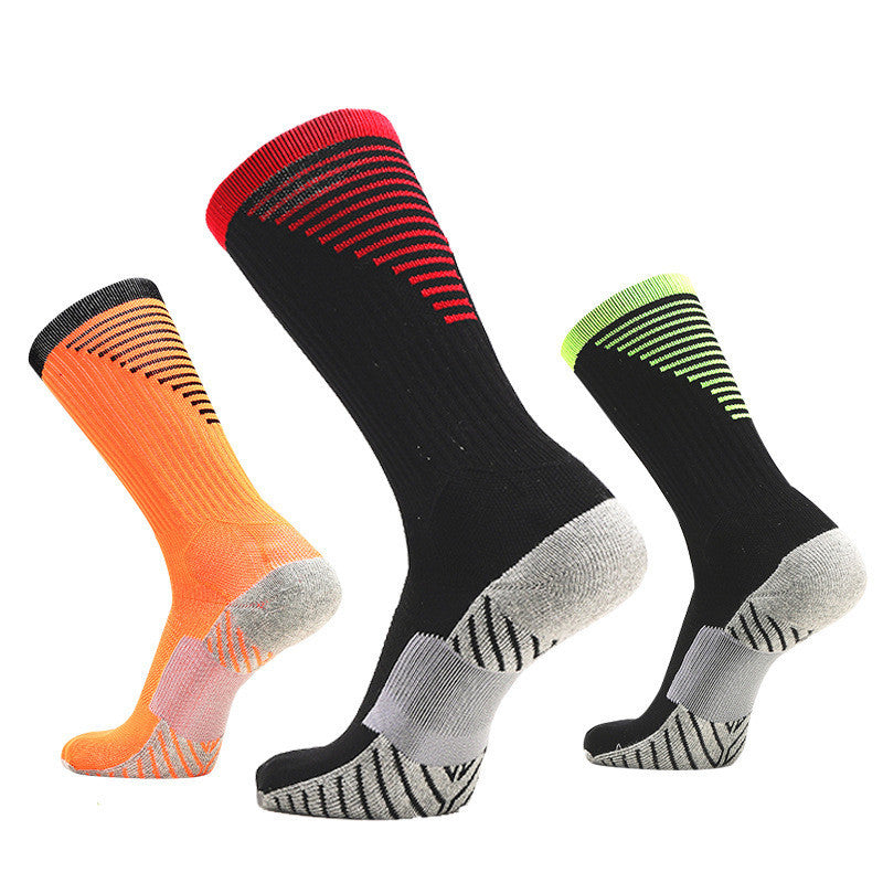Striped non-slip sports football socks