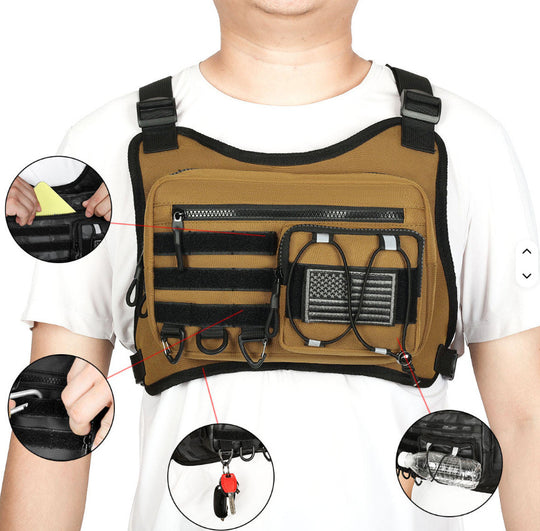 Casual Personality Men's Vest Sports Chest Bag