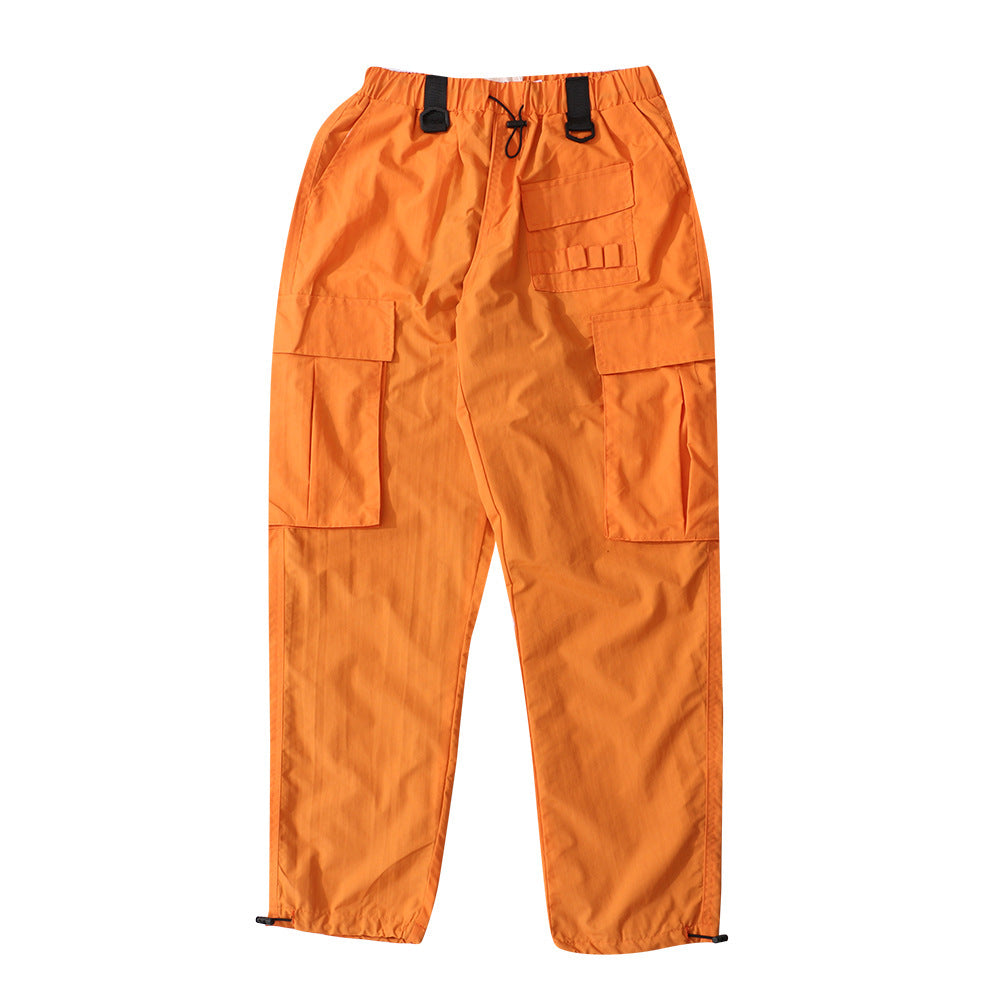 Men's Multi-Pocket Casual Drawstring Overalls