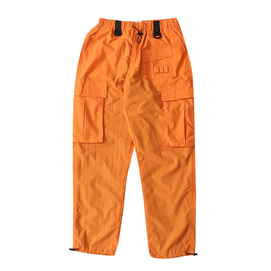 Men's Multi-Pocket Casual Drawstring Overalls