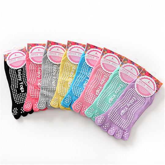 Ladies Non-Slip Cotton Yoga Socks With Heel