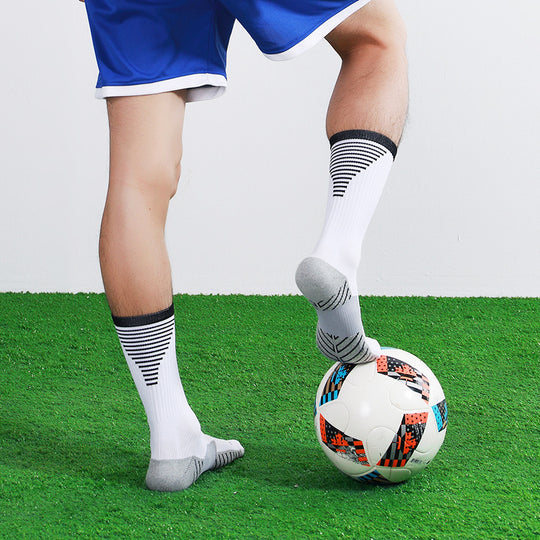 Striped non-slip sports football socks