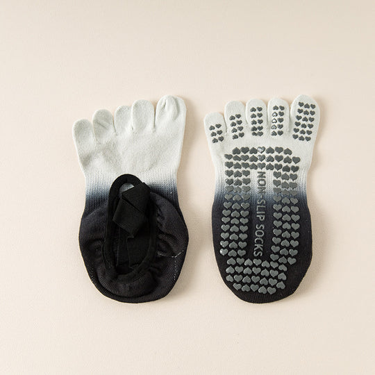 Hanging Dyed Yoga Socks Non-slip Women's Five Fingers