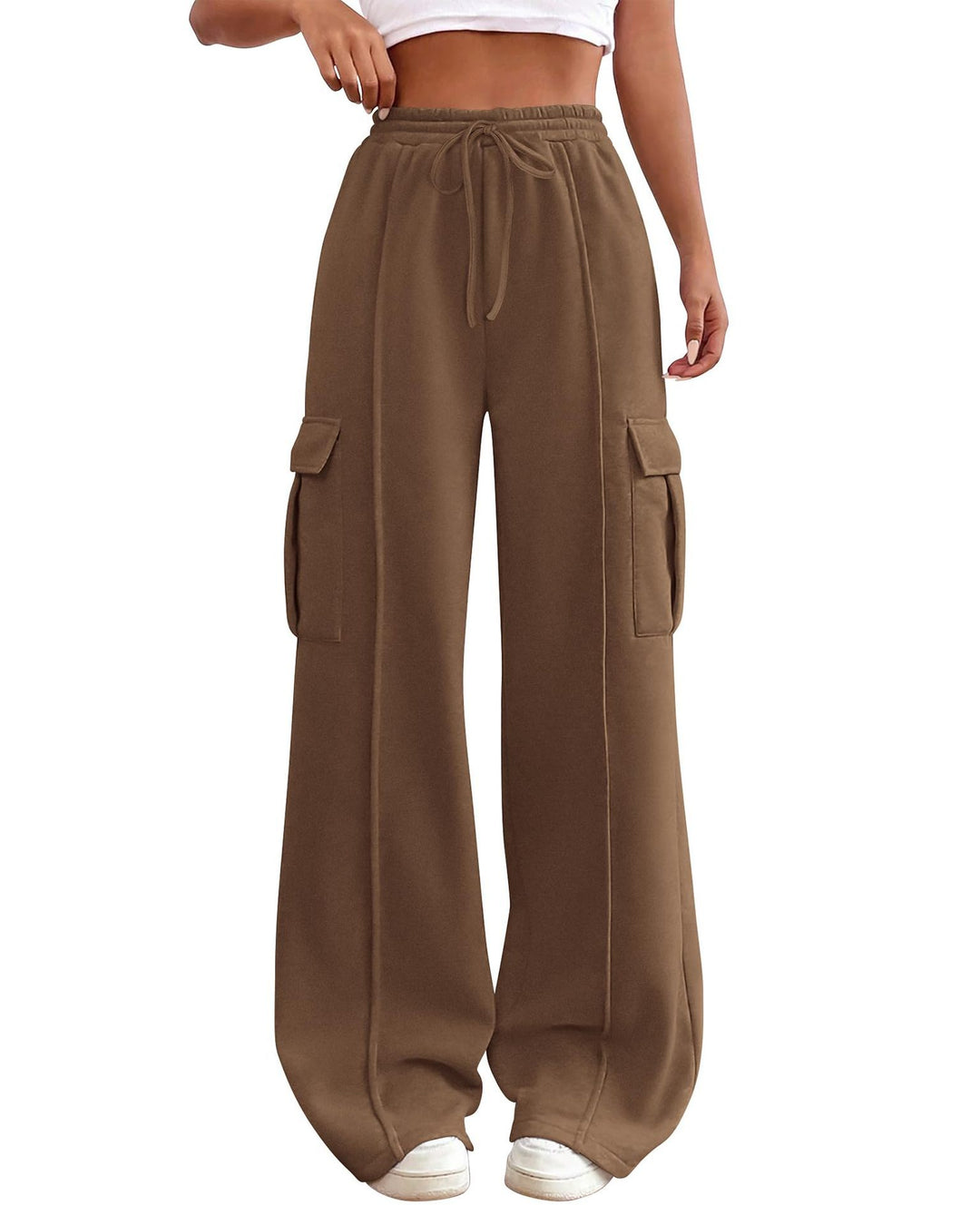 Women's Drawstring Elastic Waist Tooling Sweatpants Drawstring