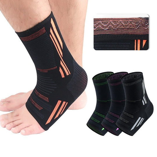 Knitted sprain protection ankle sleeve