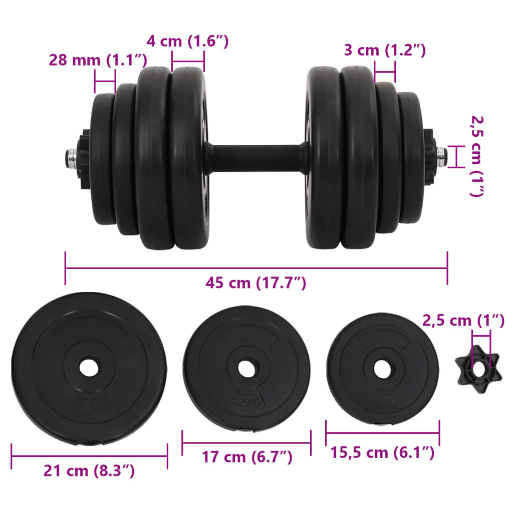 dumbbells 2x   dumbbell set 14-piece