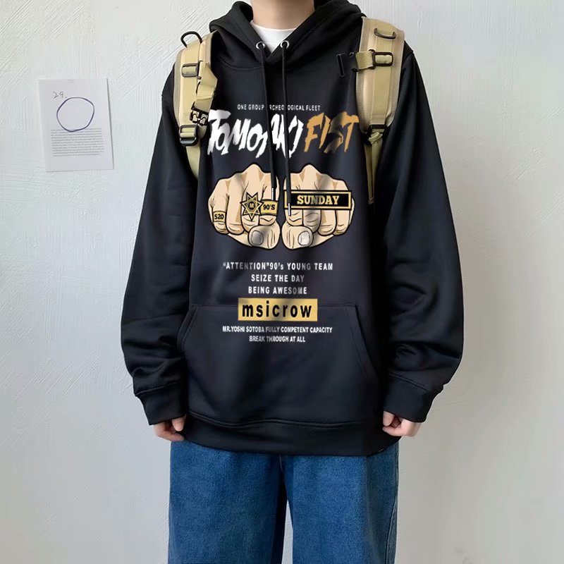 Polar fleece hooded sweatshirt