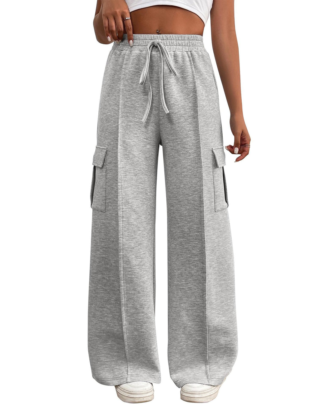 Women's Drawstring Elastic Waist Tooling Sweatpants Drawstring