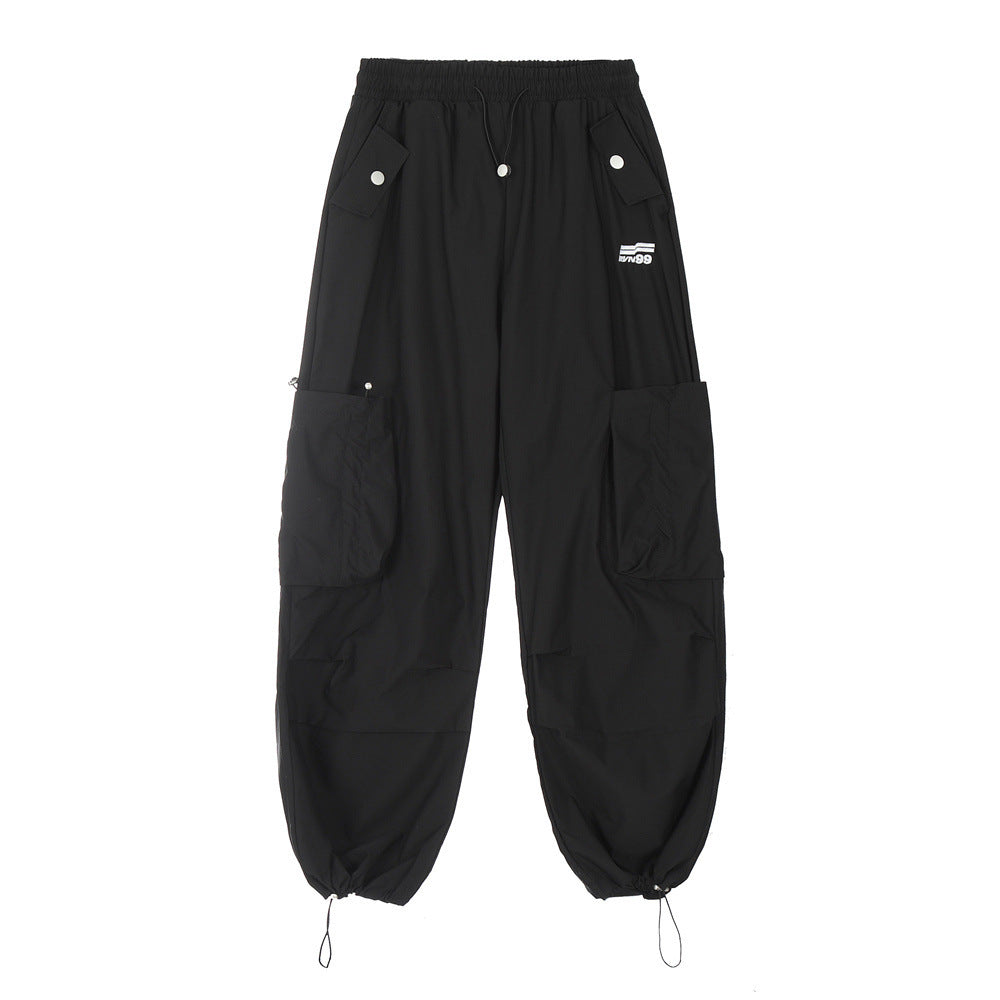 Men's Multi-pocket Sports Cargo Drawstring Jogger Pants