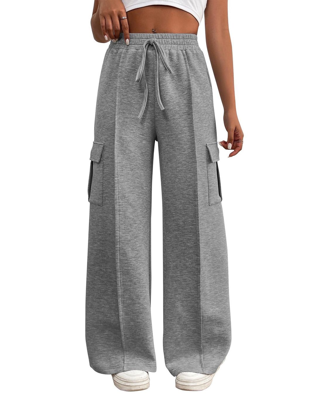 Women's Drawstring Elastic Waist Tooling Sweatpants Drawstring