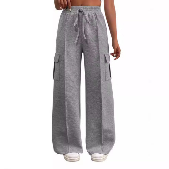 Women's Drawstring Elastic Waist Tooling Sweatpants Drawstring