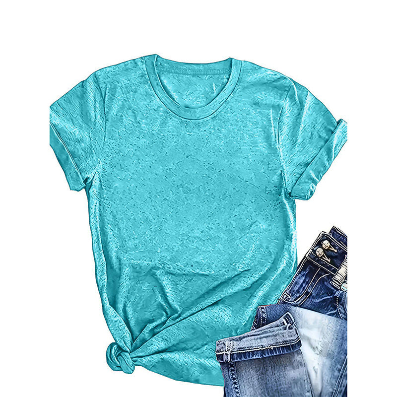 3 Pack Women's Crewneck Tshirts, Casual Summer Loose Basic Short Sleeve Tops Classic Plain Tees Tops For Ladies