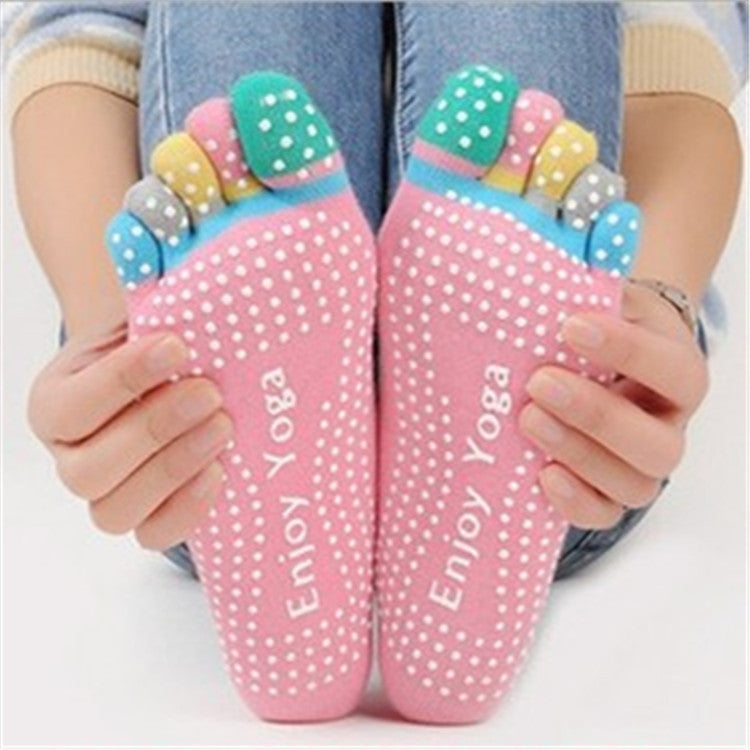 Ladies Non-Slip Cotton Yoga Socks With Heel