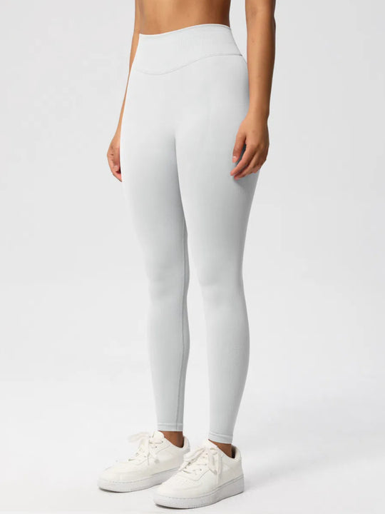 Sexy High Elastic Women's Solid Tights High Waist Workout Yoga Leggings, Scrunch Butt Lifting Elastic Pants, Tummy Control Butt Lifting Workout Yoga Athletic Pants