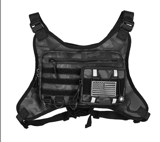 Casual Personality Men's Vest Sports Chest Bag