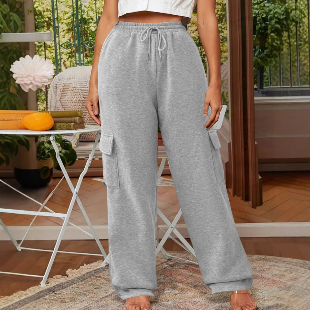 Loose Fashion Pocket Drawstring Women's Sweatpants