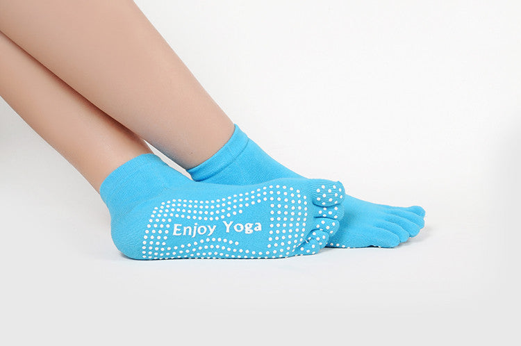 Ladies Non-Slip Cotton Yoga Socks With Heel