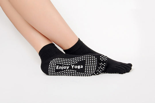 Ladies Non-Slip Cotton Yoga Socks With Heel